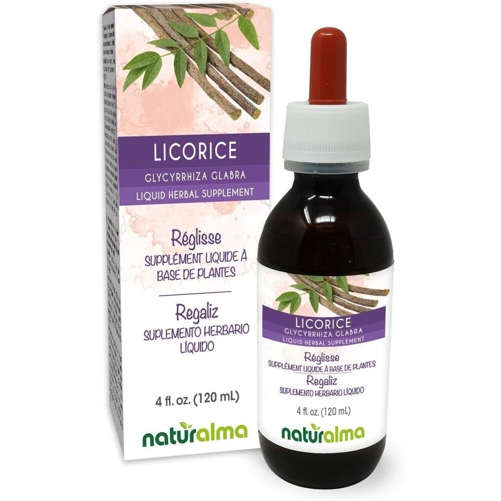 Naturalma Licorice (Glycyrrhiza glabra) Root Alcohol-Free - 4 fl oz.  Exp.07/27